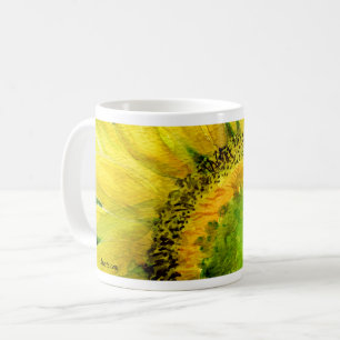 Sunflower 07 Peinture Mug Aquarelle Art
