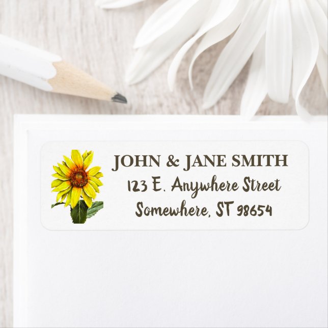 Sunflower Address Label (Insitu)