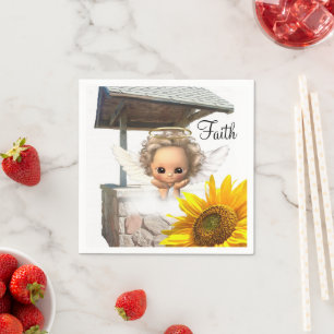 Sunflower Angel Paper Napkins Serviette