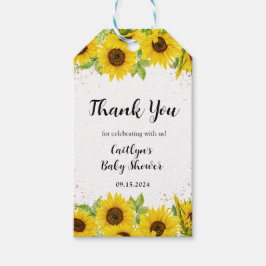 Sunflower Baby Dusche Vielen Dank Geschenkanhänger