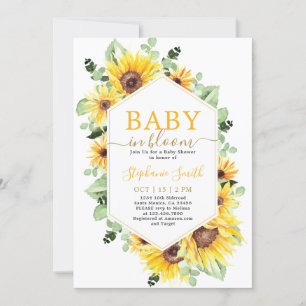 Sunflower Baby in Bloom Baby shower Invitation
