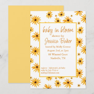 Sunflower Baby in Bloom Shower Invitation
