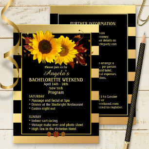 Sunflower Bachelorette Week-end Programme Invitati