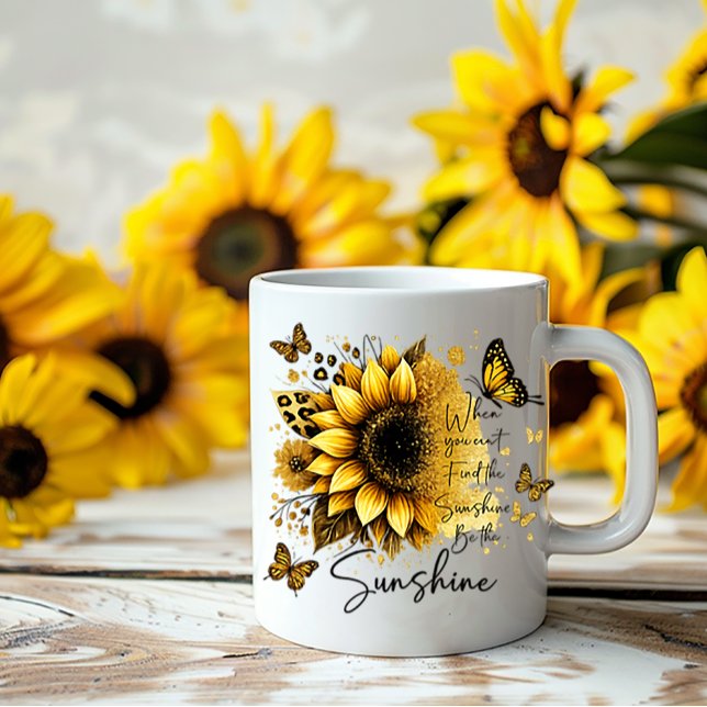 Sunflower Be the Sunshine Quote | Kaffeetasse (Von Creator hochgeladen)