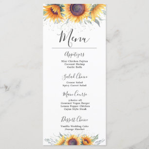 Sunflower Bloom   Menu floral