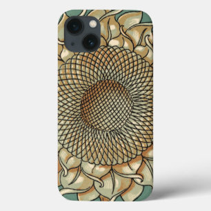 Sunflower Bloom on Blue-green Background Case-Mate iPhone Hülle