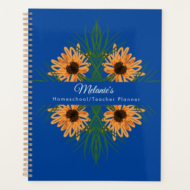Sunflower Blue Enseignant École Homeschool Planner (Devant)