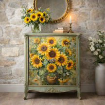 Sunflower Bouquet Fall Floral Decoupage
