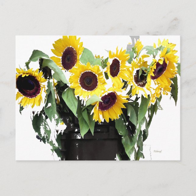 Sunflower Bouquet Kalenderkarte Postkarte (Vorderseite)