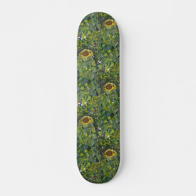 Sunflower by Gustav Klimt Skateboard (Vorne)