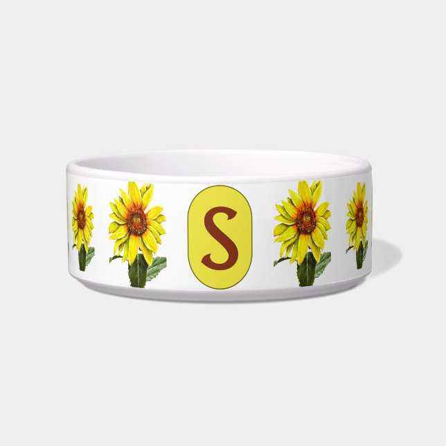 Sunflower Ceramic Pet Bowl Napf (Vorderseite)