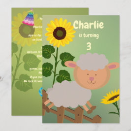 Sunflower Charlie Birthday Einladung