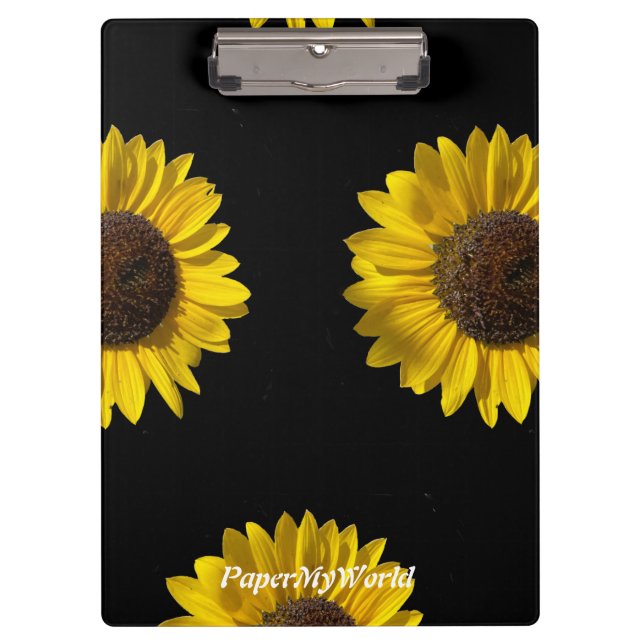 Sunflower Clipboard Klemmbrett (Vorderseite)