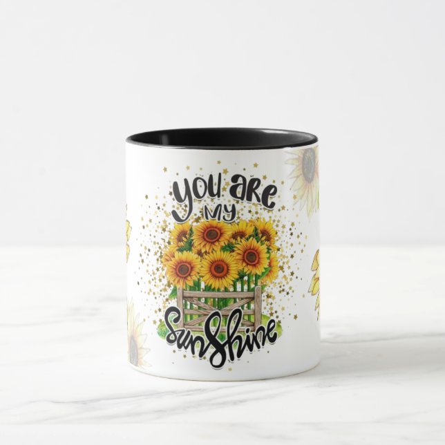 Sunflower coffee mug to celebrate Valentine's Day Tasse (Zentrum)