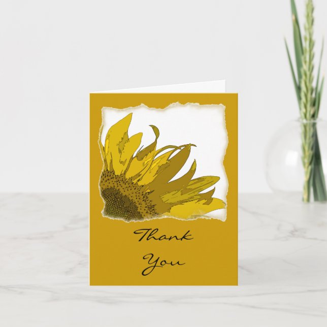 Sunflower Corner Bridesmaid Thank You Dankeskarte (Vorderseite)