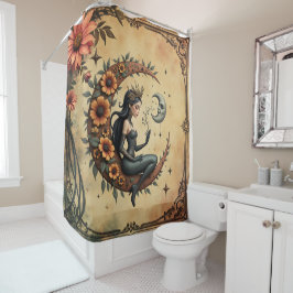 Sunflower Crescent Queen  Duschvorhang