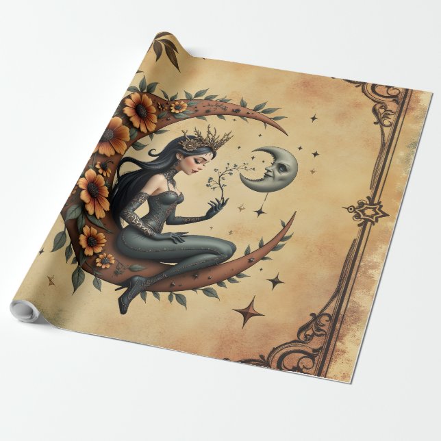Sunflower Crescent Queen  Geschenkpapier (Ungerollt)