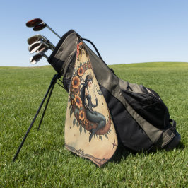 Sunflower Crescent Queen  Golfhandtuch