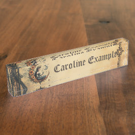 Sunflower Crescent Queen  Namensplakette