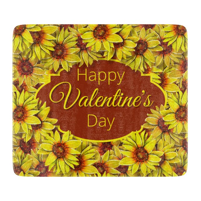 Sunflower Cutting Board Schneidebrett (Vorderseite)