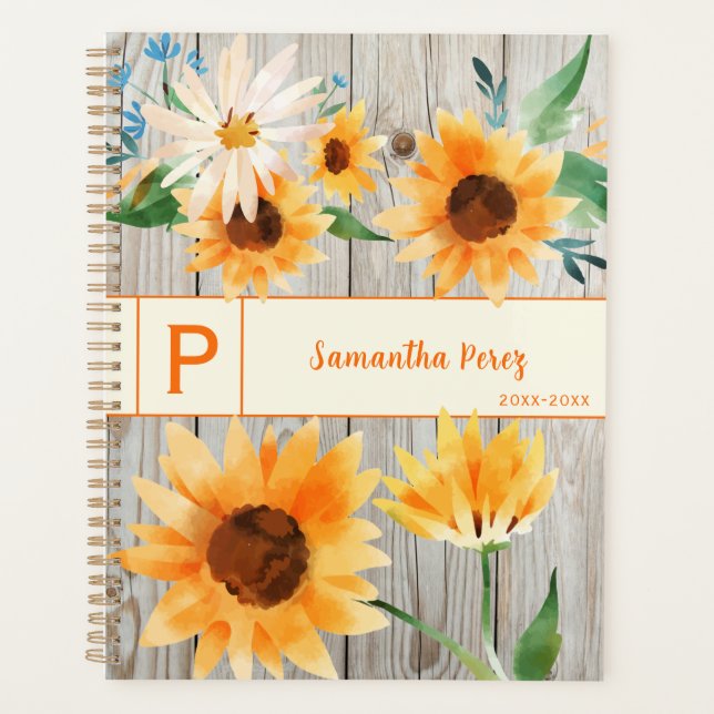 Sunflower Daisy Floral Wood Rustic Flower Art (Devant)