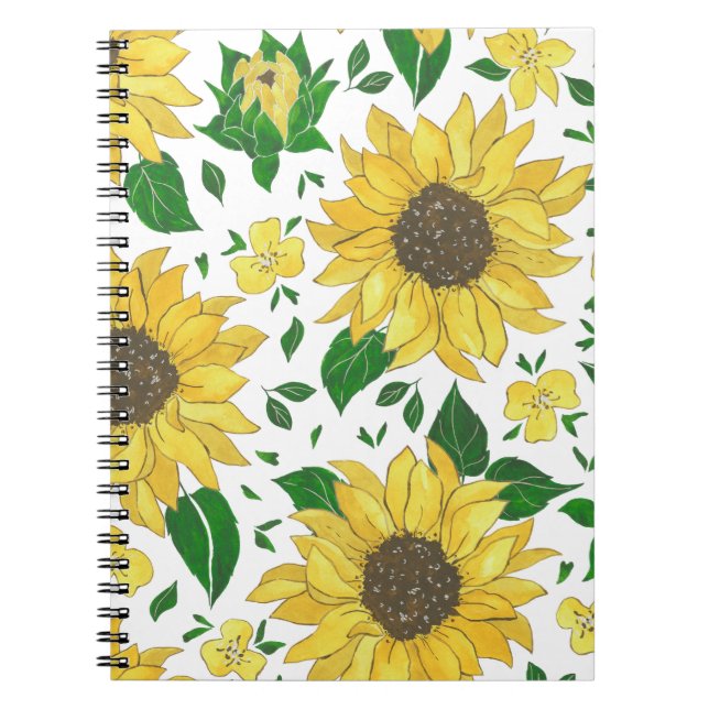 Sunflower Design – Bright Floral Illustration  Notizblock (Vorderseite)