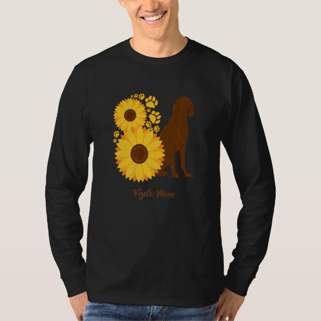 Sunflower Dog Mom - Vizsla Premium T-Shirt (Vorderseite)