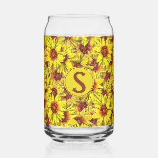 Sunflower Drinking Glass Dosenglas