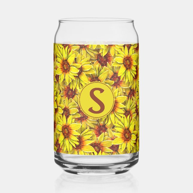 Sunflower Drinking Glass Dosenglas (Links)