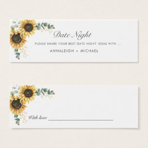 Sunflower Eucalyptus Mariage Date Jar de nuit Cart