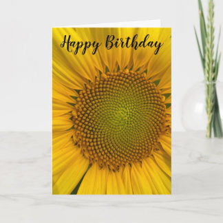 SUNFLOWER FELD FOTO GLÜCKLICH BIRTHTAG GREETING CA KARTE
