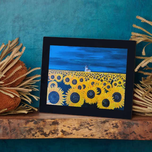 Sunflower Field Painting by Alfred Fox Fotoplatte (Seite)