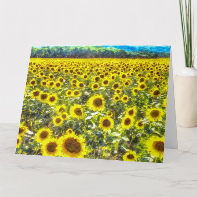 Sunflower Field Vincent Van Gogh Karte (Vorderseite)