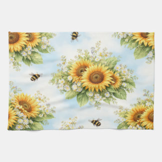 Sunflower Floral Kitchen Towel Geschirrtuch