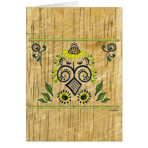 Sunflower Folk Motif par Alexandra Cook