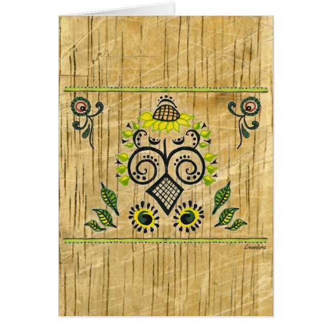 Sunflower Folk Motif par Alexandra Cook (Devant)