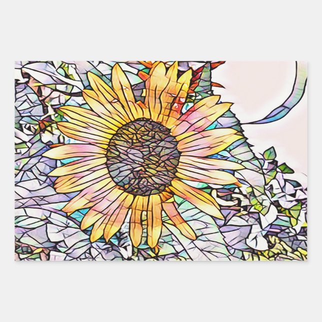 SUNFLOWER GESCHENKPAPIER SET (Vorderseite)
