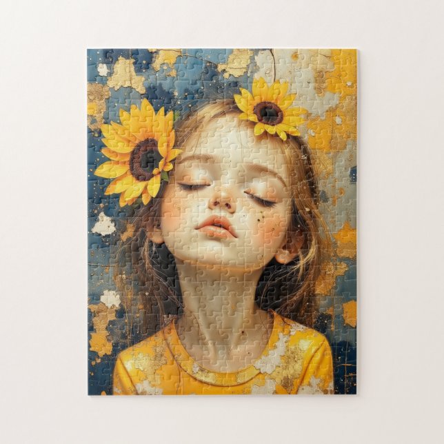 sunflower girl painted (Vertikal)