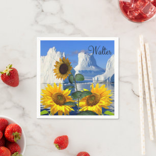 Sunflower Glacier Paper Napkins Serviette