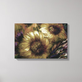 "Sunflower Gold" [design 2] 18" x 12"  Leinwanddruck
