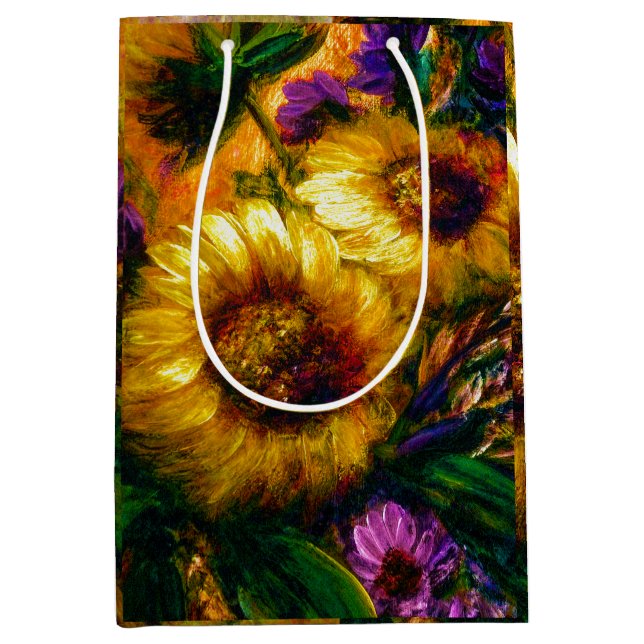 "Sunflower Gold" Mittlere Geschenktüte (Vorderseite)