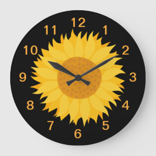 Sunflower. Große Wanduhr