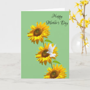 Sunflower  Happy Mother's Day Folded Greeting Card Karte