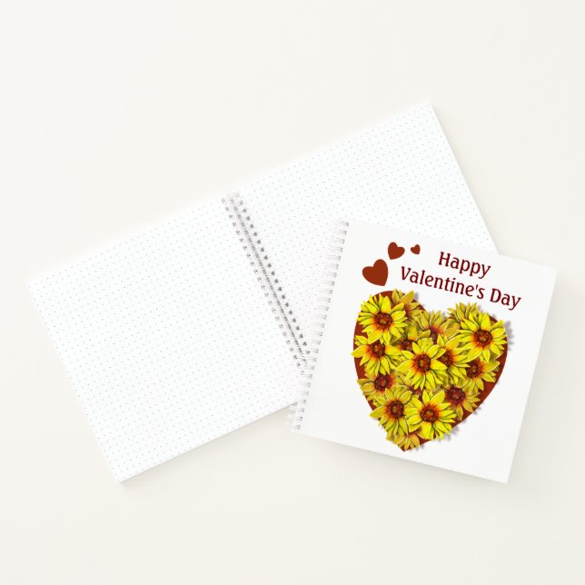 Sunflower Heart Spiral Notebook Notizbuch (Innenseite)