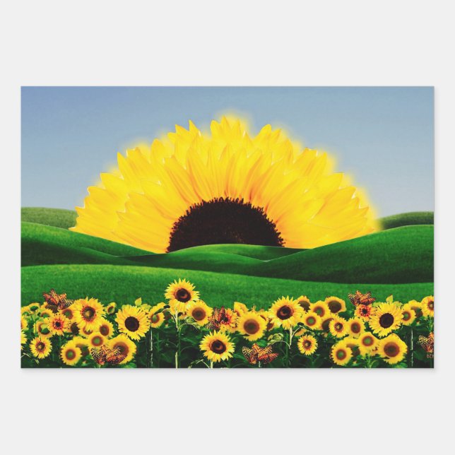 SUNFLOWER HILL GESCHENKPAPIER SET (Vorderseite)