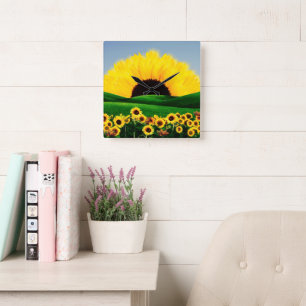 SUNFLOWER HILL QUADRATISCHE WANDUHR