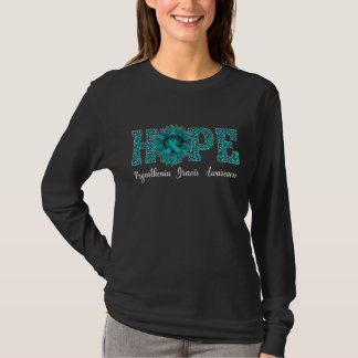 Sunflower Hope Aquamarin Ribbon Myasthenia Gravis  T-Shirt