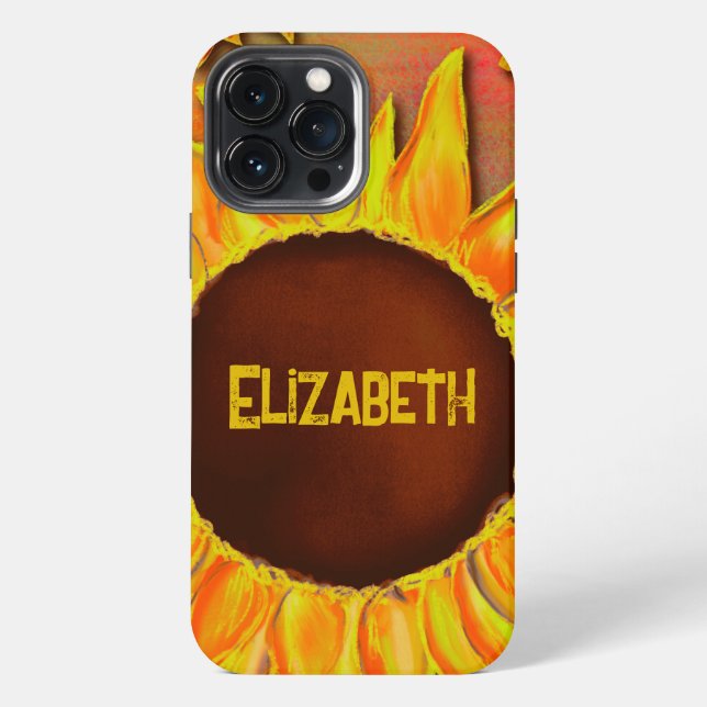 "Sunflower" Inspirivity iPhone Case 13 Pro Max Hülle (Rückseite)