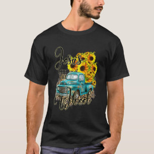 Sunflower Jesus Take The Wheel Christian Gardener T-Shirt