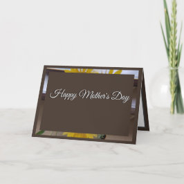 Sunflower Kaleidoscope Carte Brown mère